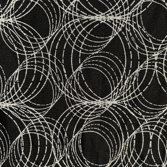 Esprit A-Line Black and White Circle Pattern Fully Lined Crepe Skirt Size L - Picture 4 of 6